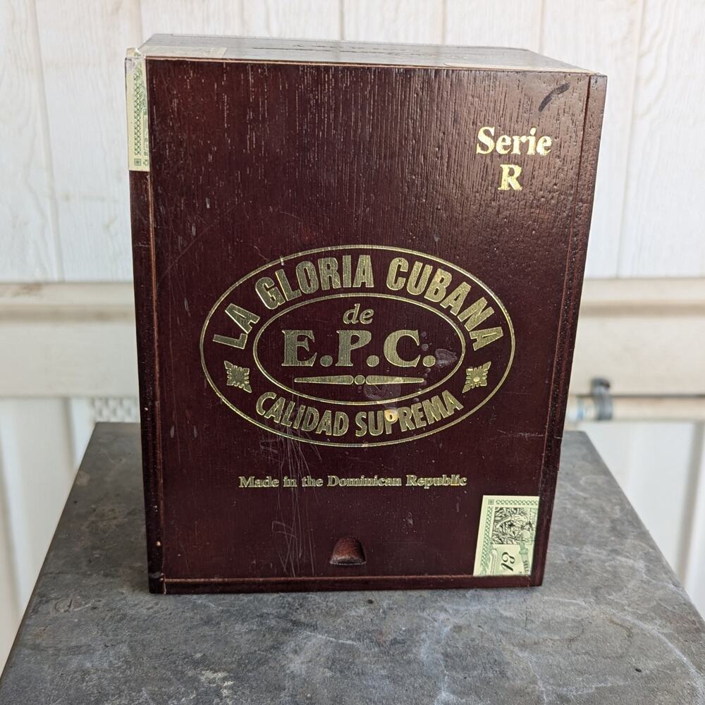 Empty Brown Cigar Box Slide Lid Good Condition Crafts/Storage Home Decor